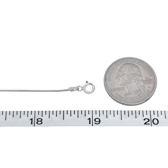 Vintage Sterling Silver 925 0.8mm Snake Chain Necklace 19" - Picture 2 of 3